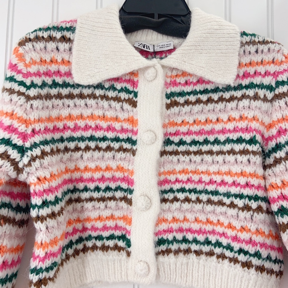 Zara strip knit cardigan - Picture 3 of 14